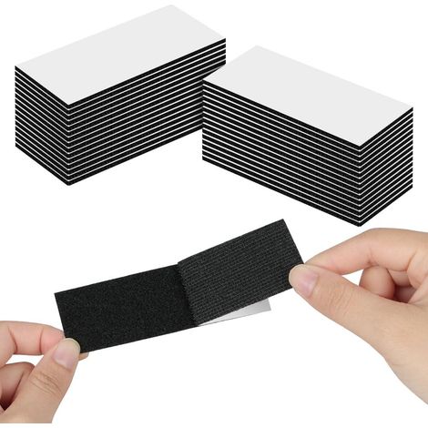 Scratch Autocollant Double Face, 310cm 20 PCS Bandes Scratch à Coudre Ruban Autocollant Auto-Adhésif Fermeture pour Tissu la Décoration de la Maison Du Bureau de la Cuisine et de la Voiture