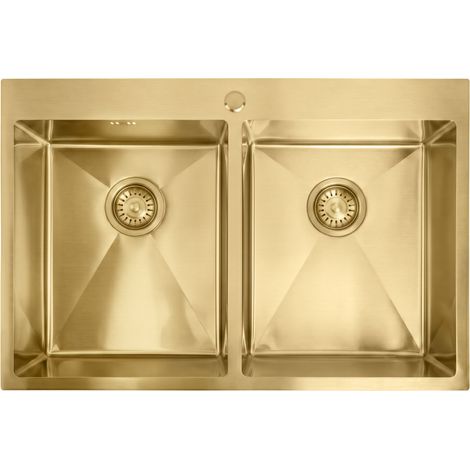 Steel Sink Rea Joel Brush Gold