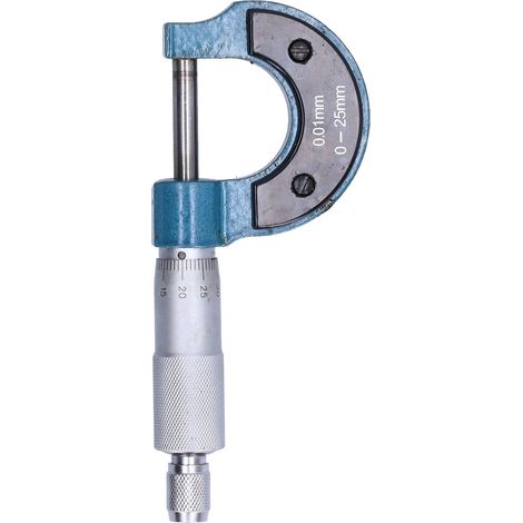 Micromètre en Acier Inox 0-25mm Précision 0.01mm pour Métrologie Industrielle