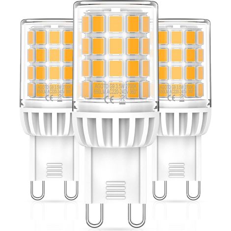 Ampoule LED G9 Blanc Chaud 2700K, 3.5W 650LM, Remplaçant les Ampoules à Incandescence 30W 40W, Non Dimmable, AC 220-240V, Pack de 3 (1/5)