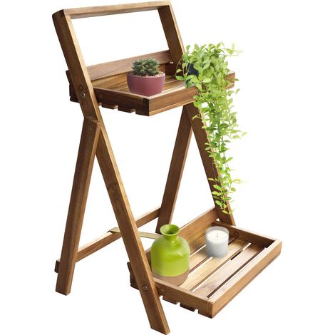 Etagère à plantes en acacia (1/4)