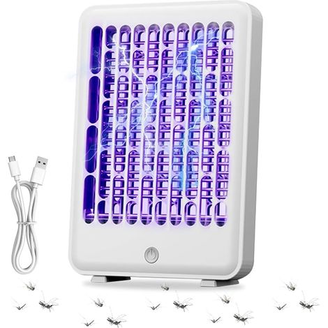 Lampe Anti Moustique, Mouche Electrique, 360 ° UV Électrique Anti Moustique Veilleuse, Anti Moustique Exterieur pour Cuisine Intérieur Extérieur Camping (1/5)
