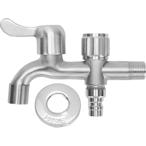 Robinet lave-linge, G1/2, inox, pour raccordement lave-linge (1/5)