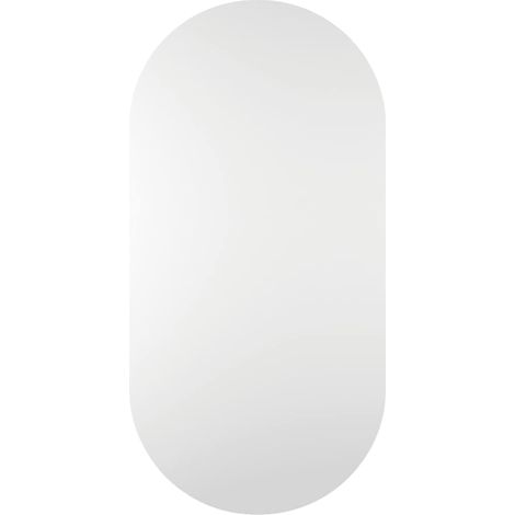 Mirror Transparent Glass Medium Minimalist Mirror Oblong vidaXL