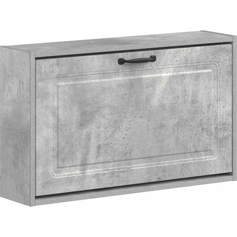 Wall-Mounted Shoe Cabinet UTRECHT 71 x 17 x 43 cm Concrete Grey vidaXL (1/5)