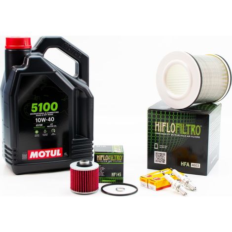Kit Révision Filtres Bougies pour YAMAHA TDM 850 de 1996 à 2001 - MOTUL 5100 10W40 4L