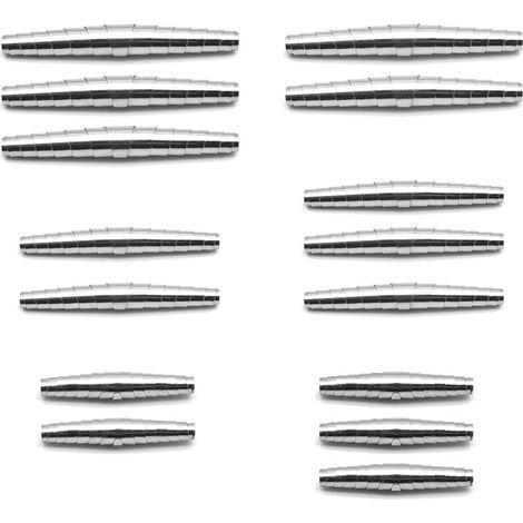 Ersatzfedern für Gartenscheren, 15 Stück, Manganflocken, Silberne Federteile für Gartenscheren, 6 cm, 7 cm, 8 cm, für Spiralscheren, Gartenscheren