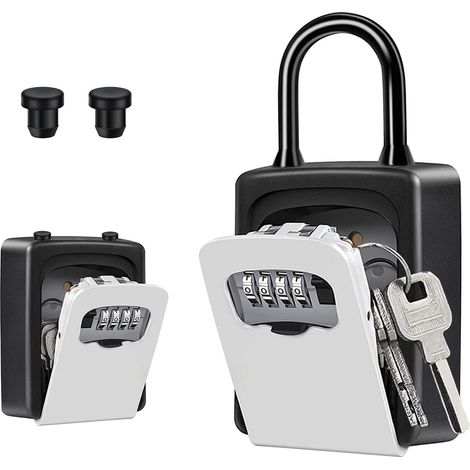 Boite a Clef Avec Anse, Boite a Clefs Securisee Exterieur (Gris) (1/5)