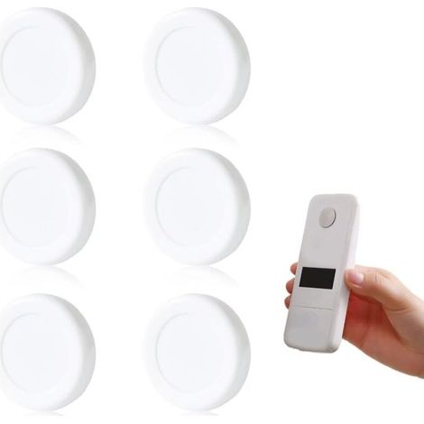 6 pièces Support magnétique mural pour télécommande, Support mural télécommande magnétique sans perçage pour la maison, à l'école et au bureau, range telecommande (Blanc) (1/5)