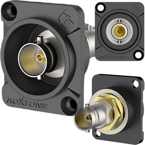 Conector de panel BNC de doble cara Roxtone RAB75D-B (1/5)
