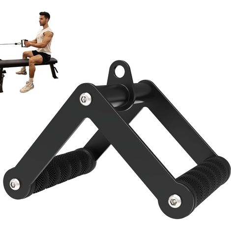 Attache câble double D – V antidérapant – rail T – dos – équipement home gym (1/4)