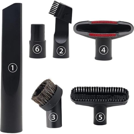 Buse de brosse d'aspirateur universelle 32 et 35mm, outil de nettoyage de tête de brosse, longue, Flexible, plate et fine, tête de buse d'aspiration for lit 6pcs (1/5)