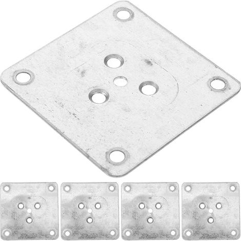 Plaque de fixation en fer en cinq parties pour pieds de table, adaptée à la réparation de meubles et à la prévention des vacillements. (1/5)