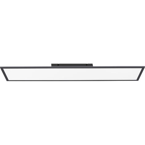 Plafonnier LED 100 cm 24W noir télécommande Paul Neuhaus