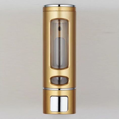 Goldseifenspender, Einzelseifenspender 400 ml, Wand-Duschgelspender, Seifentopf