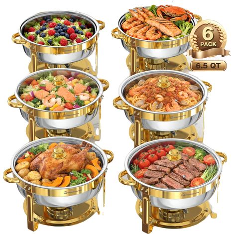 Plat à réchaud, Design élégant, Capacité généreuse, 6Pack (1/2)