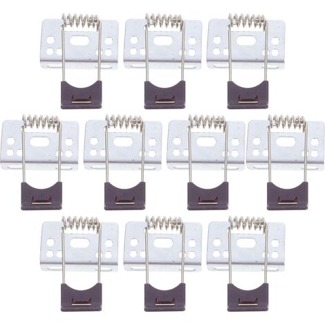 10 Clips à Ressort pour Lampe de Panneau Encastrée Argenté en Fer, Installation Facile et Utilisation Polyvalente pour Downlights et Spotlights, pour Professionnels et Bricoleurs (1/5)