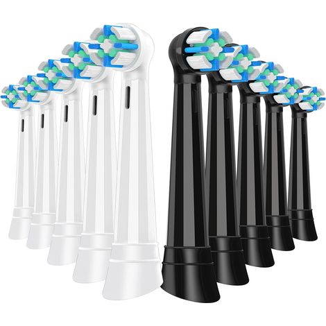 Lots de 10 Brossettes de Rechange Compatibles avec iO Series 3/4/5/6/7/8/9/10, Têtes de Brosse à Dents Électrique pour Nettoyage Quotidien, Blanc (1/5)