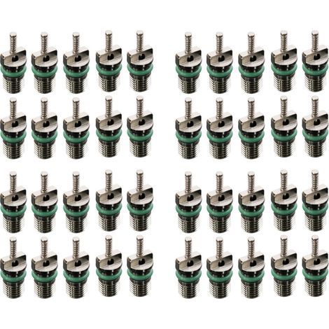 40Pcs Résistant À La Chaleur Réfrigérant de L'Assortiment 134A D'Aiguilles de Noyau de Valve À Ca R134A de Voiture (1/2)