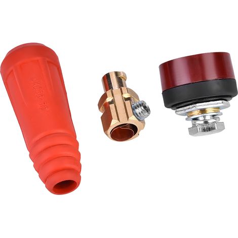 1 connecteur rapide de câble de soudage de style européen rouge DKJ35-50, adaptateur à fixation rapide (1/5)