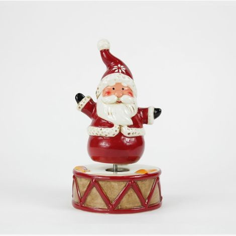 Carillon natalizio con babbo natale rosso cm19 per bambini decorazioni di natale (1/5)