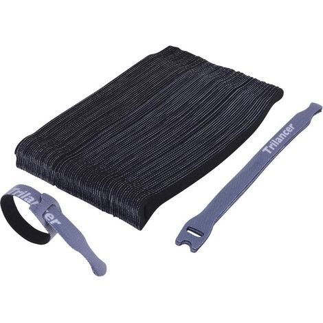 Klett Kabelbinder 20CM 50 Stück Wiederverwendbar Schwarz Fixierung Fixieren (1/5)