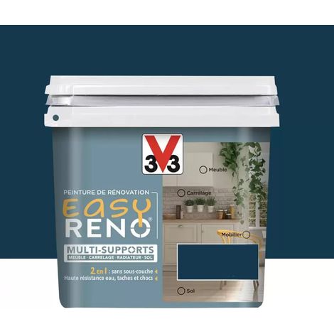 Peinture Multi-Supports V33 Easy Réno Bleu turquin 0,75 L