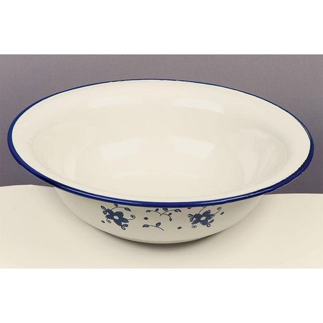 ibili Cuvette Sena creme und blau 32 cm emaillierter Stahl