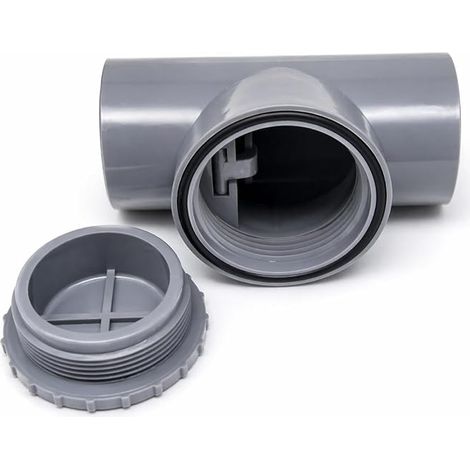 Anti-Backflow Valve Diameter 40 mm PVC Female Female to Glue with Visit Plug for Sewage