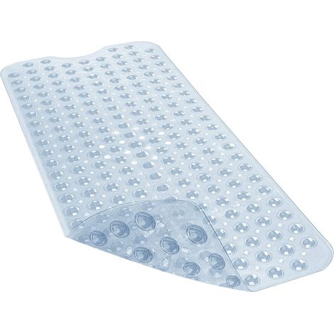Antidérapant Baignoire Douche, 100x39cm Fond de Baignoire Douche Résistant à la Moisissure, Très Long, Antibactérien, BPA, sans Phtalate de Latex, Lavable en Machine, Idéal pour Adulte/Enfants/Bébé (1/5)