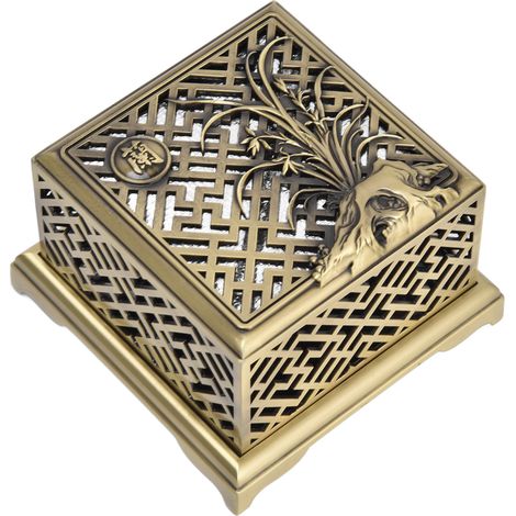 Quadratischer Räuchergefäß im chinesischen Landhausstil, Räuchergefäß für Kegel und Stäbchen, Zen-Dekoration für Teestuben, Inneneinrichtung, Sandelholz, Lanqing-Modell (335). (1/5)