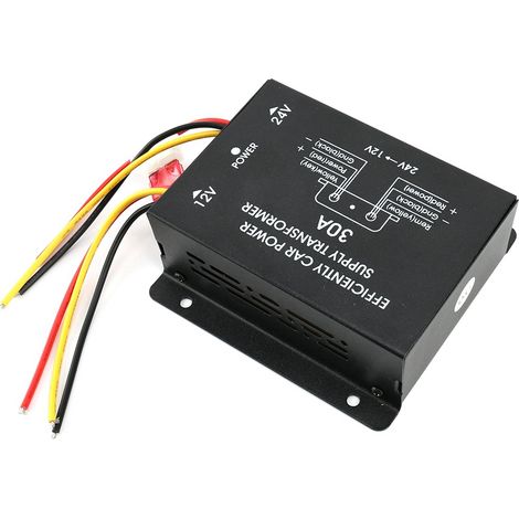 Convertisseur de tension 30A pour voiture, abaisseur 24V à 12V, alimentation électrique (1/5)