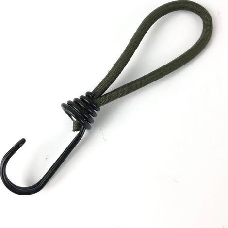 10 Pcs Tendeur elastique caoutchouc professionnel avec crochet (Armée verte 150 mm) pour bâches, Affiches, filets tendeur bâche, sangle élastique, support de bâche, caoutchouc de bâche, tendeur caoutc (1/3)
