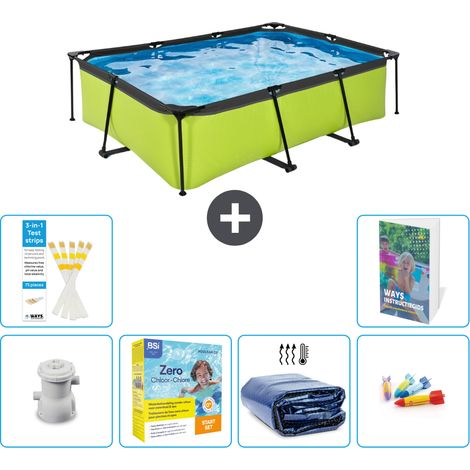 Exit Pool Rechteckig - 220x150x65 cm - 7-teilig S181