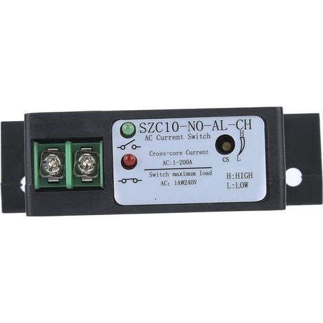 Wechselstrom-Messschalter 1–200 A, normalerweise offen, selbstversorgend und einstellbar SZC10-NO AL-CH (1/5)