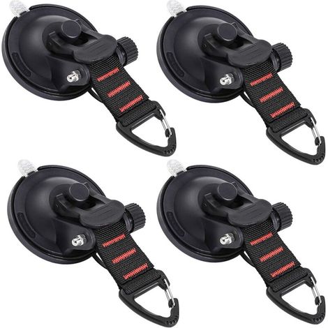 Gancho De Ventosa - Capacidad Máxima 10 Kg - Para Coche Cámara De Maletero Caravana Suv - Superficies Lisas - Pack De 4 (1/4)