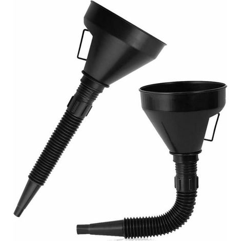 Plastiktrichter zum Betanken von Auto und Motorrad Benzinmotorölkraftstoff mit verdicktem Trichter des Filternetzes-35cm, 2Stk. (1/5)