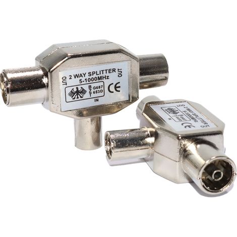Direktvertrieb von Metallantennenköpfen, 9,5-mm-TV-Splittern (Stecker/Buchse) und TV-Buchsen-Antennenadaptern. (1/4)