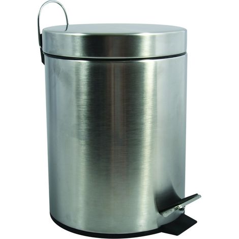 Poubelle à pédale Inox 20L Gris MSV
