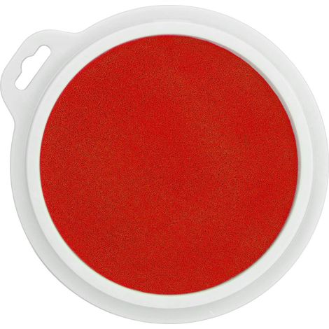Tampon encreur rond lavable, tampon fait main, tampon d'impression numérique pour la création de graffitis DIY pour enfants sur bois, tissu, scrapbooking, rouge. (1/5)