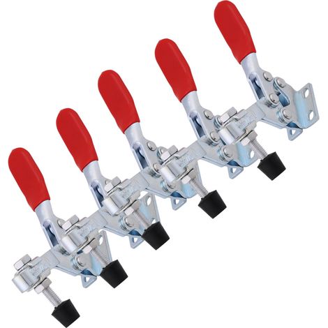 GH-225-D Horizontalhebelklemme, 5er-Pack, 227 kg Haltekraft, Schnellspannvorrichtung zur Werkzeugmontage (1/5)
