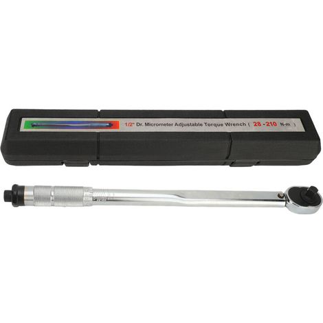 Chiave dinamometrica regolabile con attacco da 1/2", 28-210 Nm, portata 20 kg, Hascrome, strumento professionale per riparazioni auto -Crezuo