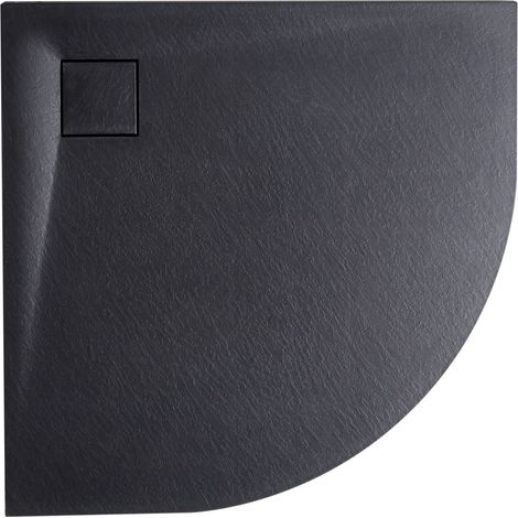 Duschwanne PARON 80 x 80 x 3 cm Schwarz (1/5)