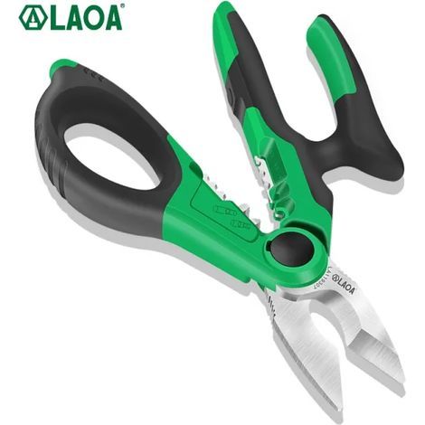 LAOA – Kabel- und Drahtschneider, Drahtschneider für Drähte von 1,5 bis 4 mm², Crimpzange zum Abisolieren von Drähten, Elektrikerschere aus Edelstahl (1/5)