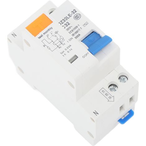 Disjoncteur 32 A 230 V 1P+N avec protection contre les courts-circuits pour la sécurité électrique domestique (1/5)