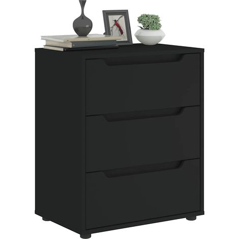 Sideboard VISNES Schwarz 60x40x73 cm Holzwerkstoff