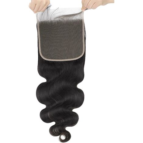 Cierre de encaje ondulado, cabello Remy, atado a mano, densidad del 150%. (1/2)