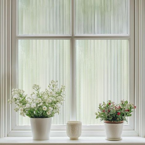 Lámina para ventanas con diseño de cañas, 30x200cm, lámina decorativa autoadhesiva para ventanas, pantalla de privacidad removible, resistente a los rayos UV, lámina electrostática para ventanas para  (1/5)