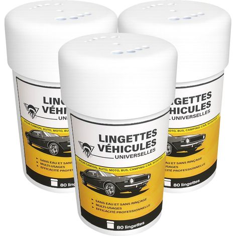Méduze - Lingettes nettoyantes pour véhicules - 3 boîtes de 80 unités - Universelles - Professionnelles (1/5)