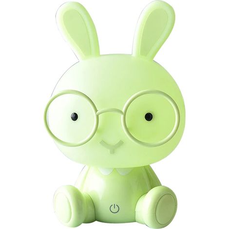 Veilleuse à LED mignon vert, lampe d'étude à LED, lumières de lapin, lampe étoile, lumières de décoration de chambre à coucher, en forme de lapin (1/5)
